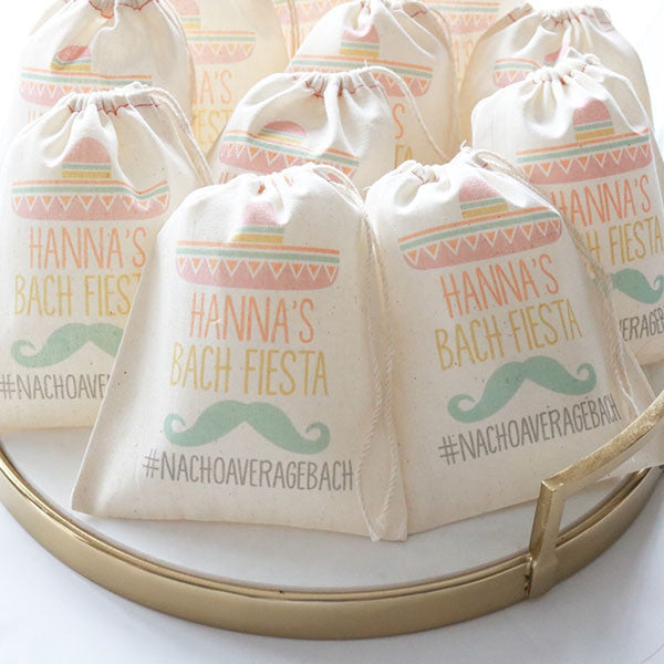 Bach Fest Sombrero and Mustache Muslin Bags