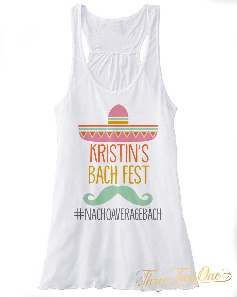 Bach Fest Sombrero and Mustache Racerback Tank Top