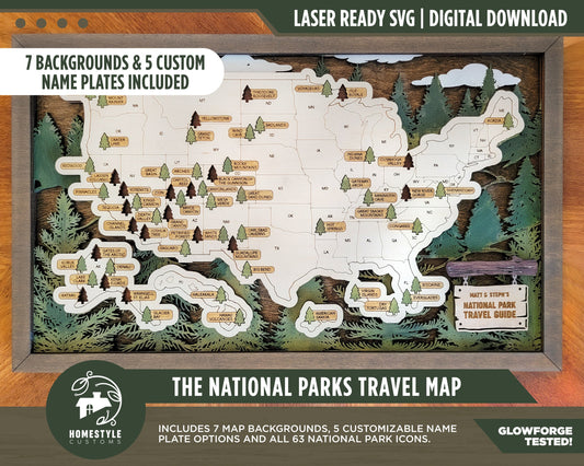 National Park Graphic Tokens - Sublimation and UV graphics for the National  Park Tracker Laser Design