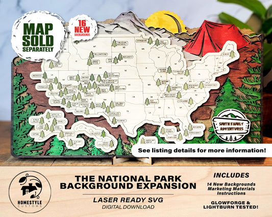 National Park Graphic Tokens - Sublimation and UV graphics for the National  Park Tracker Laser Design