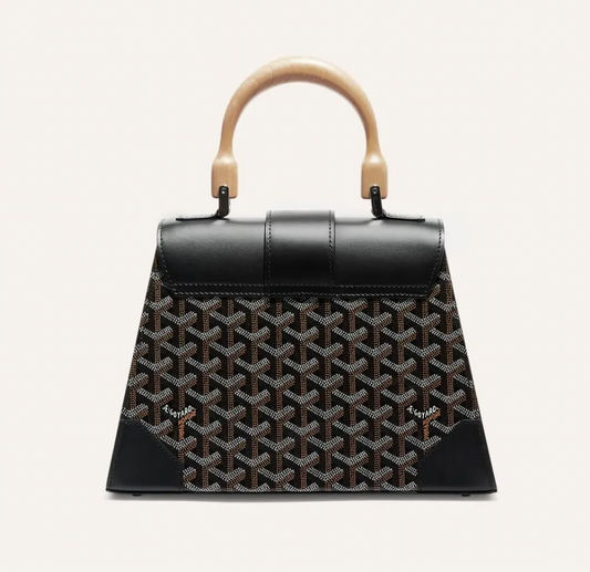 Goyard Saigon Top Handle Bag Coated Canvas with Leather PM at