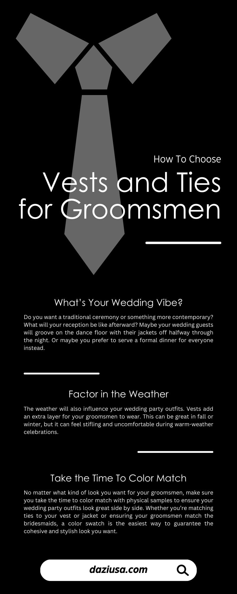 How To Choose Vests and Ties for Groomsmen