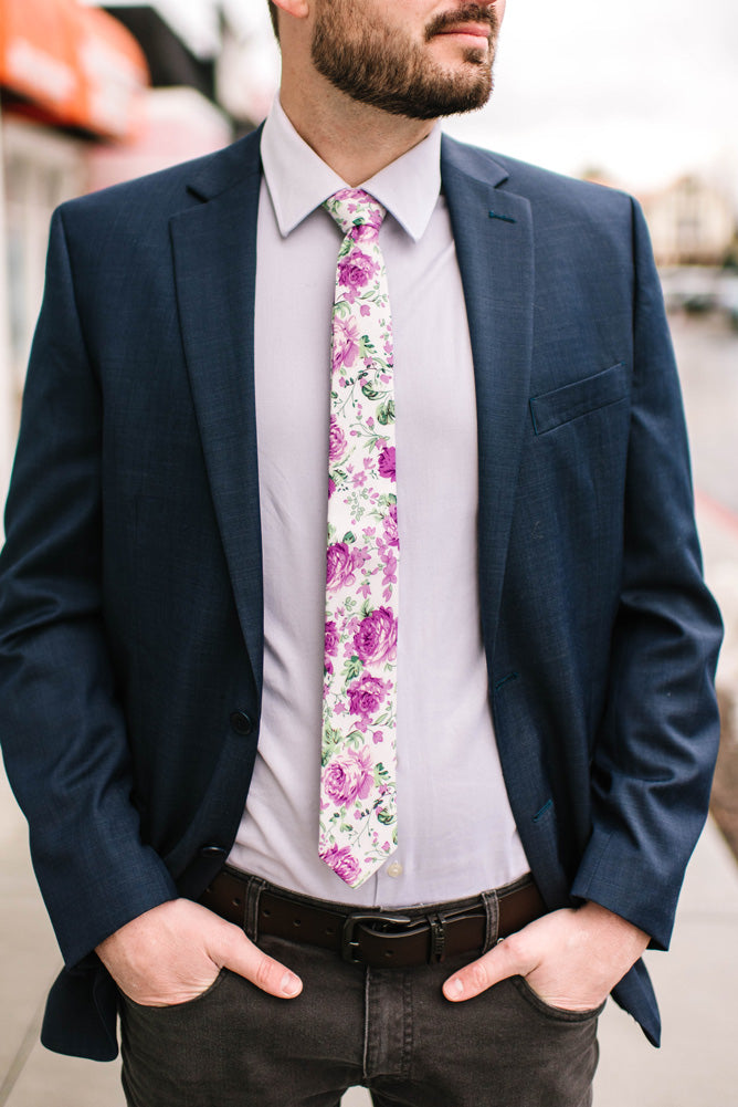 black blazer with purple shirt