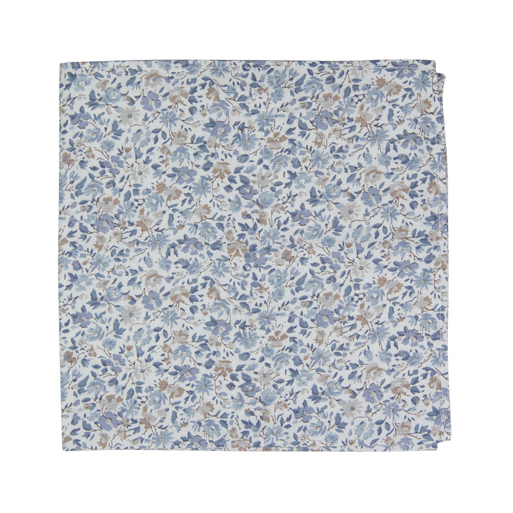 Ortigia Sicilia Blue Gattopardo Pocket Square 55x55cm