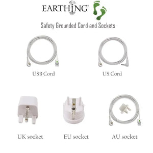 Earthing  Socket plug with grounding cord for Earthing sheet /  pillow case / earthing mat - GROUNDITUDE