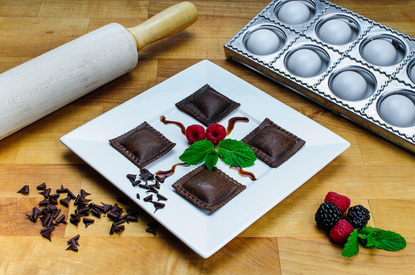 Chocolate Hazelnut Dessert Ravioli In Chocolate Dough 24 Pc About 1 Pappardelle S Pasta