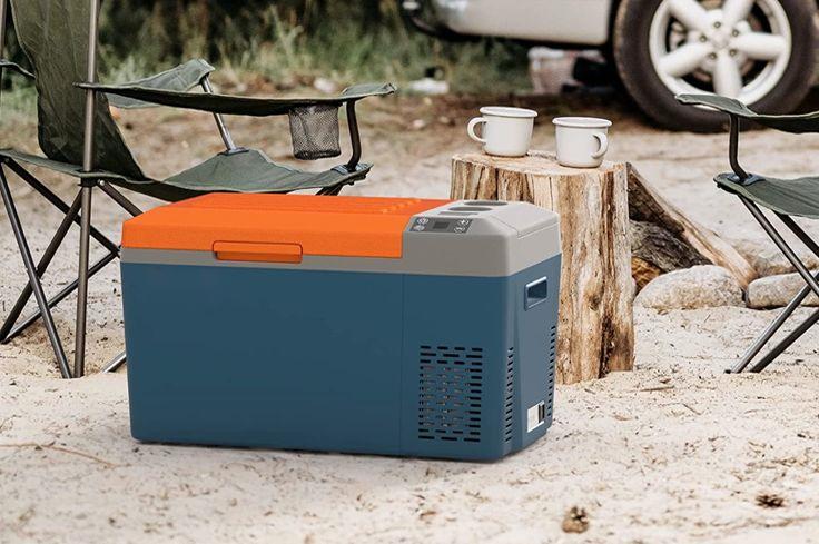 portable freezer with power supply