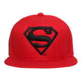 Gorra Roja Logo Superman Negro
