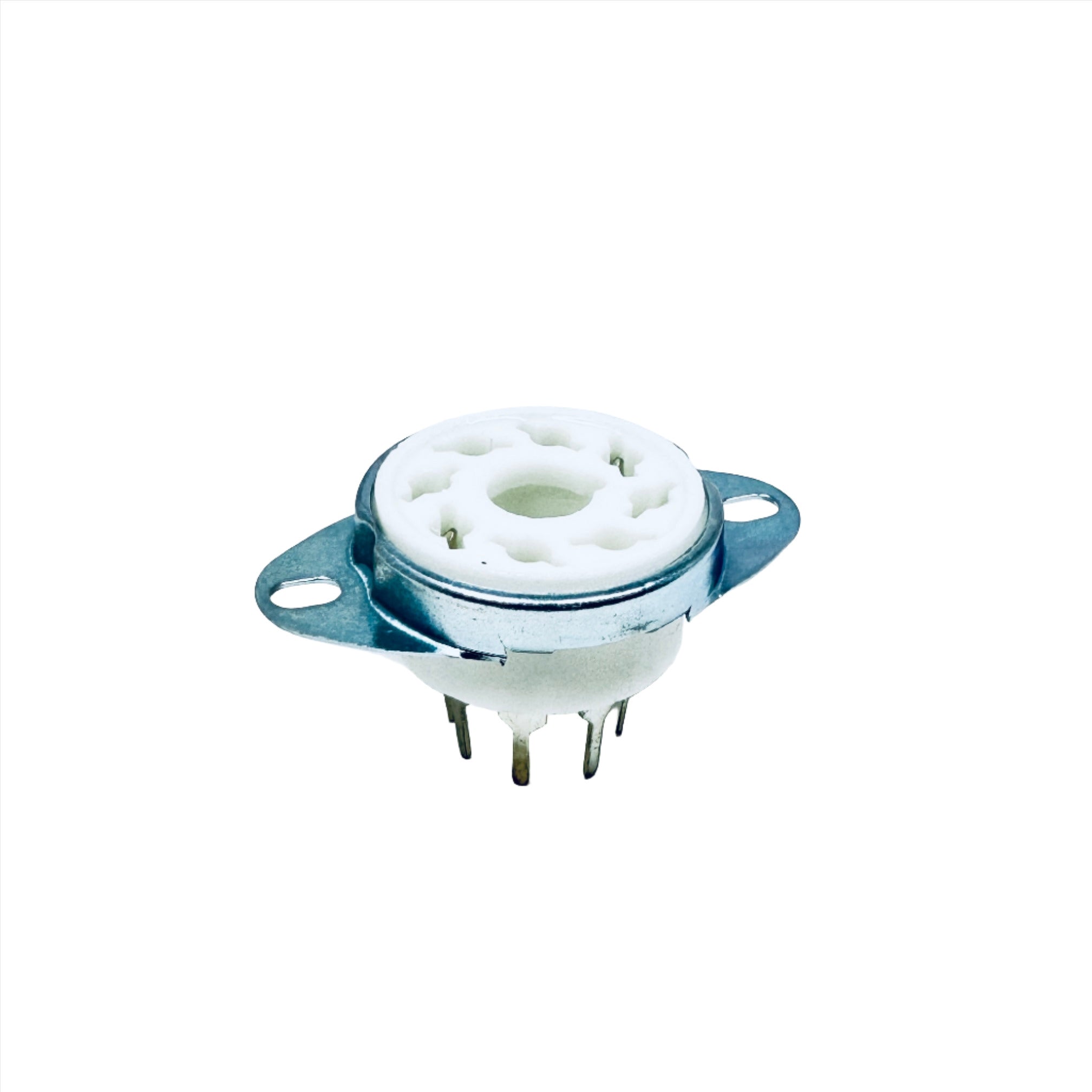 Ceramic 8 Pin Chassis Mount Socket W/ Short PC Leads - TUS8C7