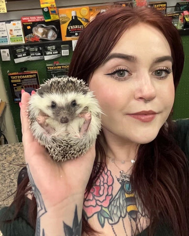 Alanna with a Hedgehog