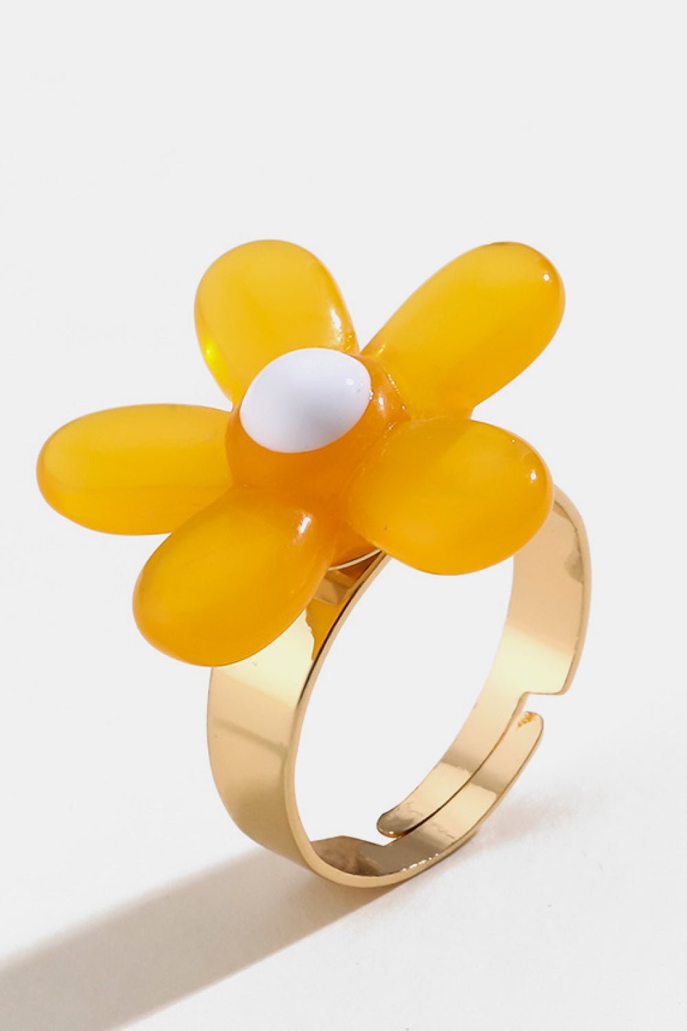  Bague en résine de fleur 