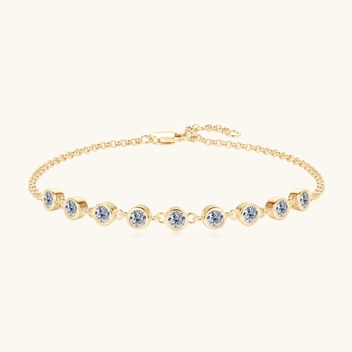  Bracelet Moissanite incrusté 