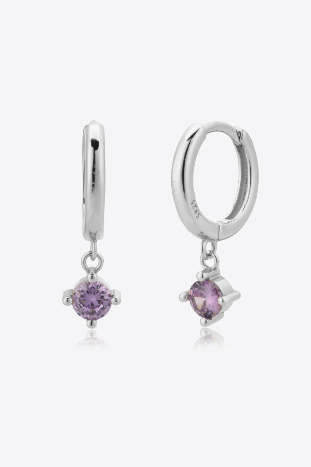  Boucles d'oreilles pendantes Huggie en zircon incrusté 