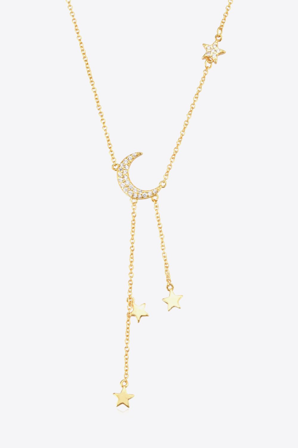  Collier étoile et lune en zircon incrusté 