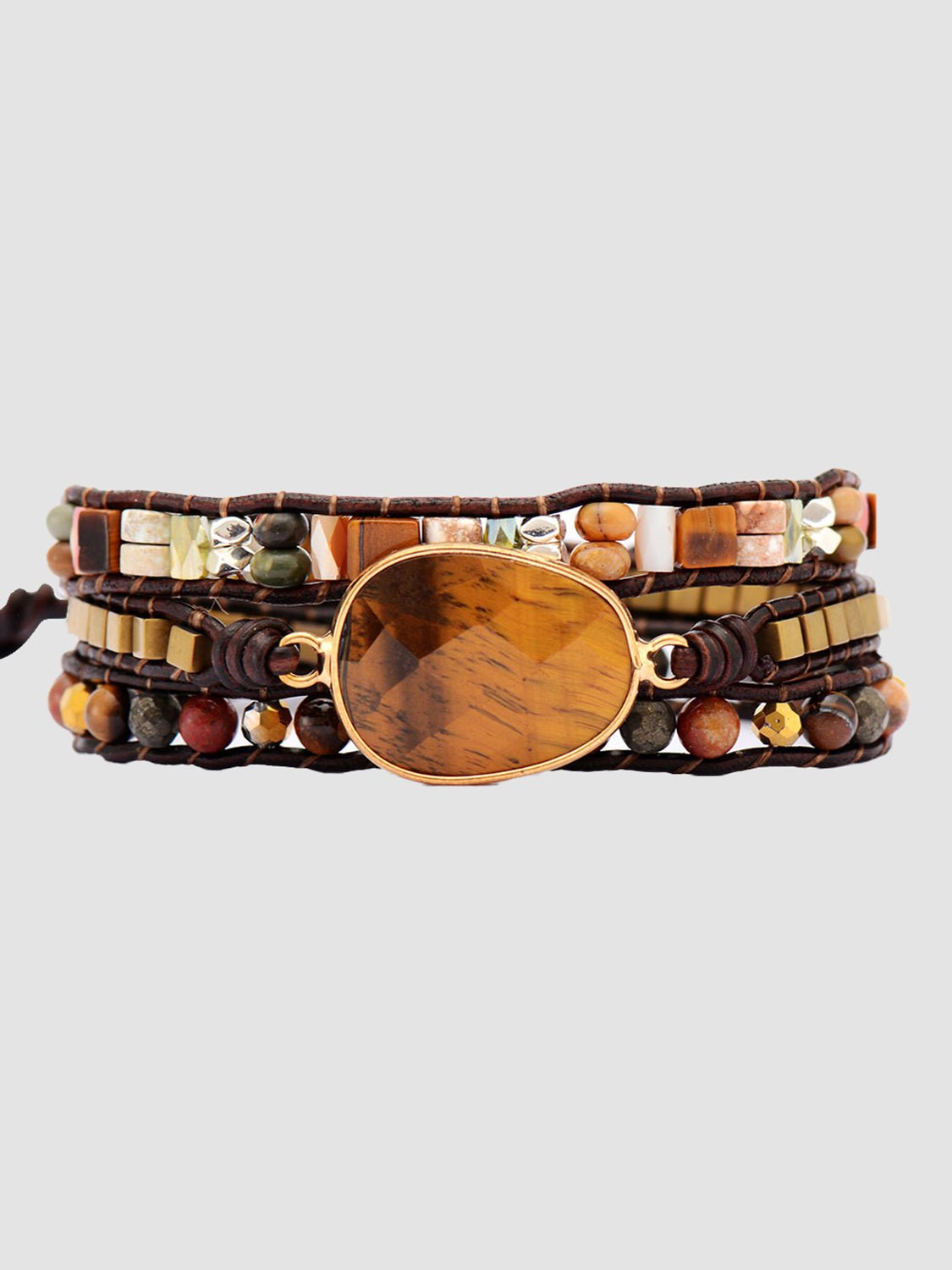  Bracelet triple couche en pierre naturelle 