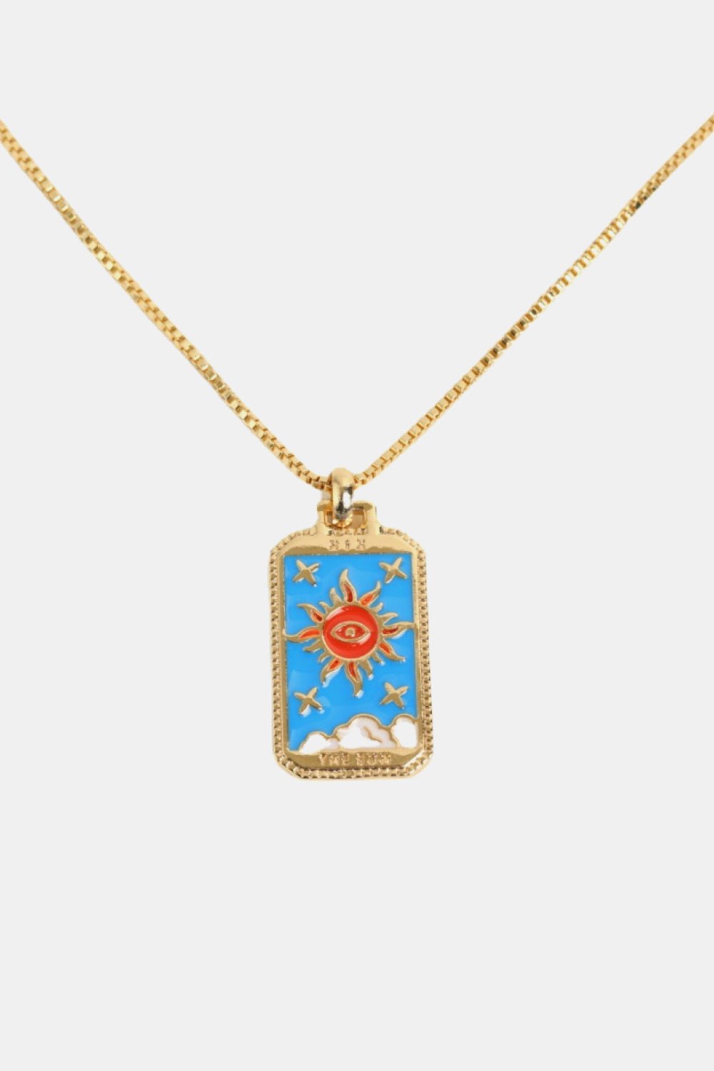  Collier en or avec pendentif carte de tarot 