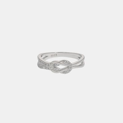  Bague en argent sterling 925 avec zircone 