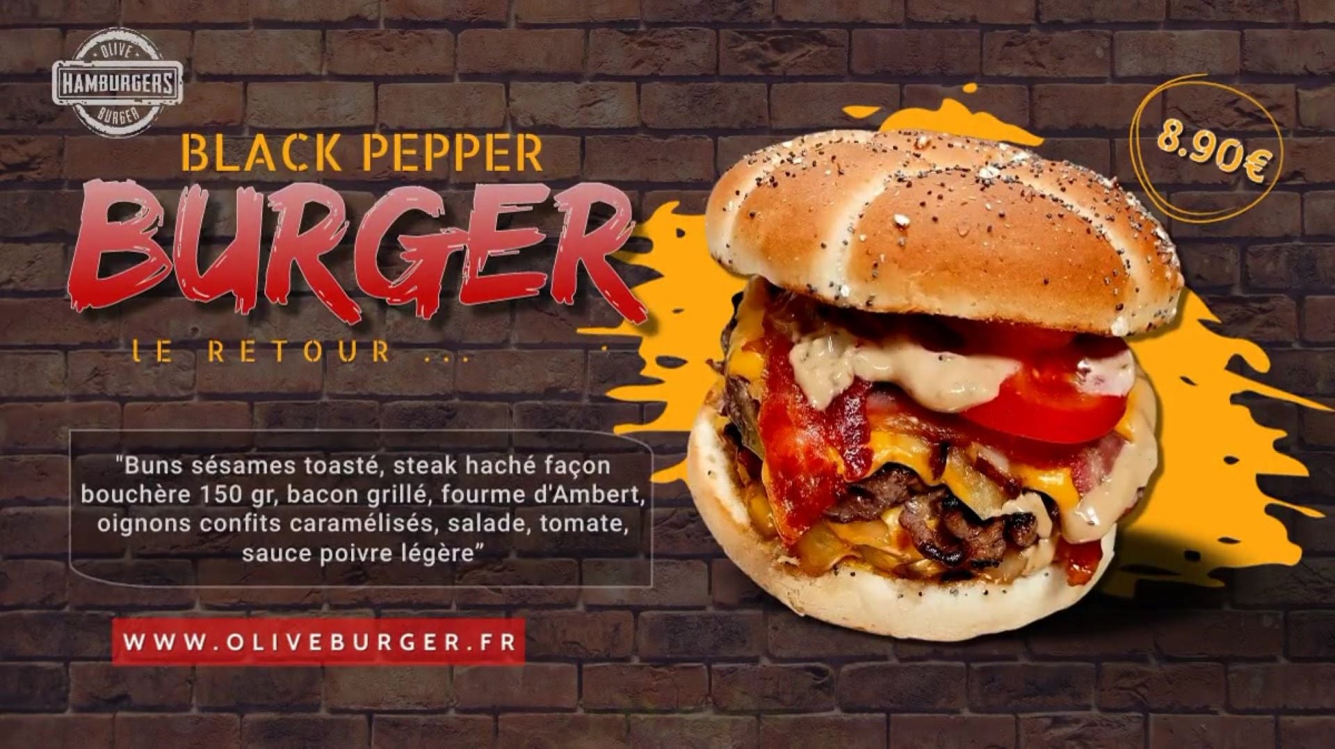 Black pepper burger