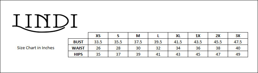 Lindi Size Chart – Shop My Fair Lady