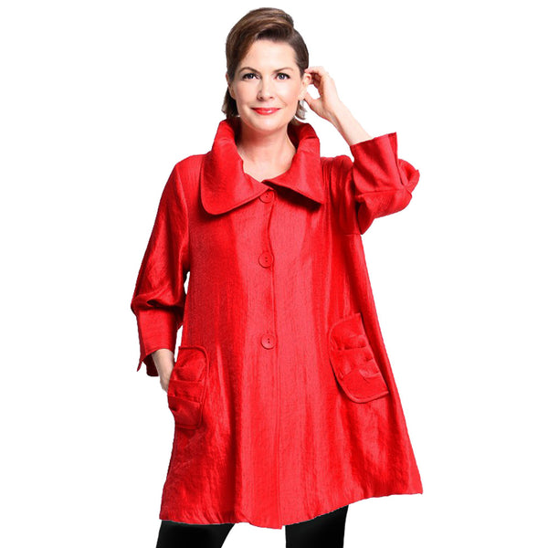 Damee NY Solid Signature Swing Jacket in Red - 200 -RD Best Seller ♥ A ...