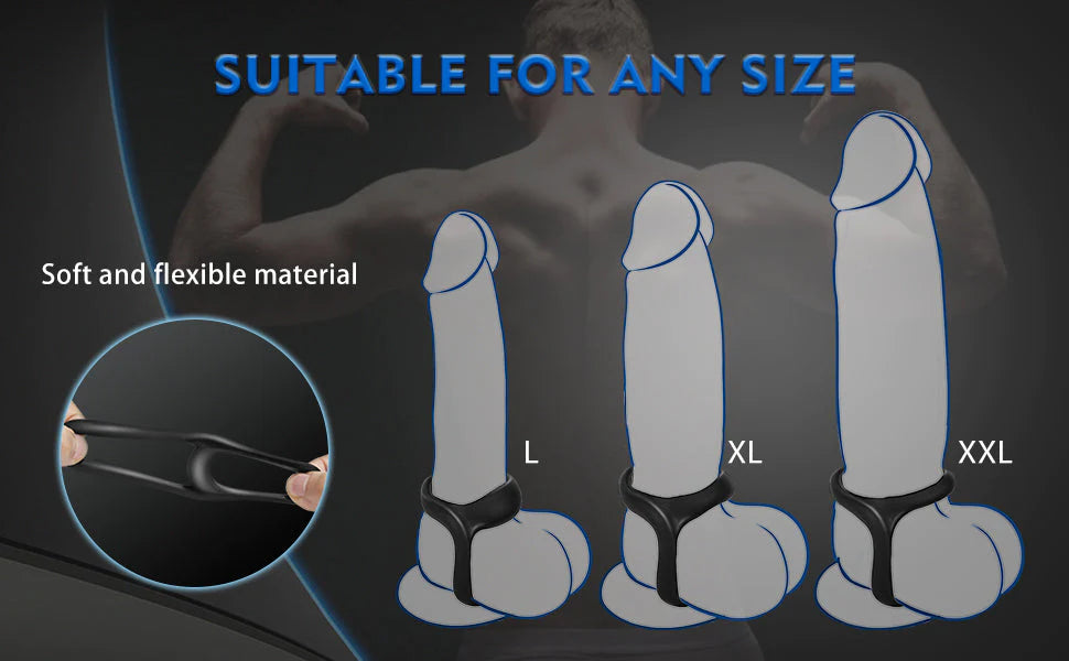 ALLOVER Silicone Versatile Erection Enhancing Penis Ring for Longer & Lasting