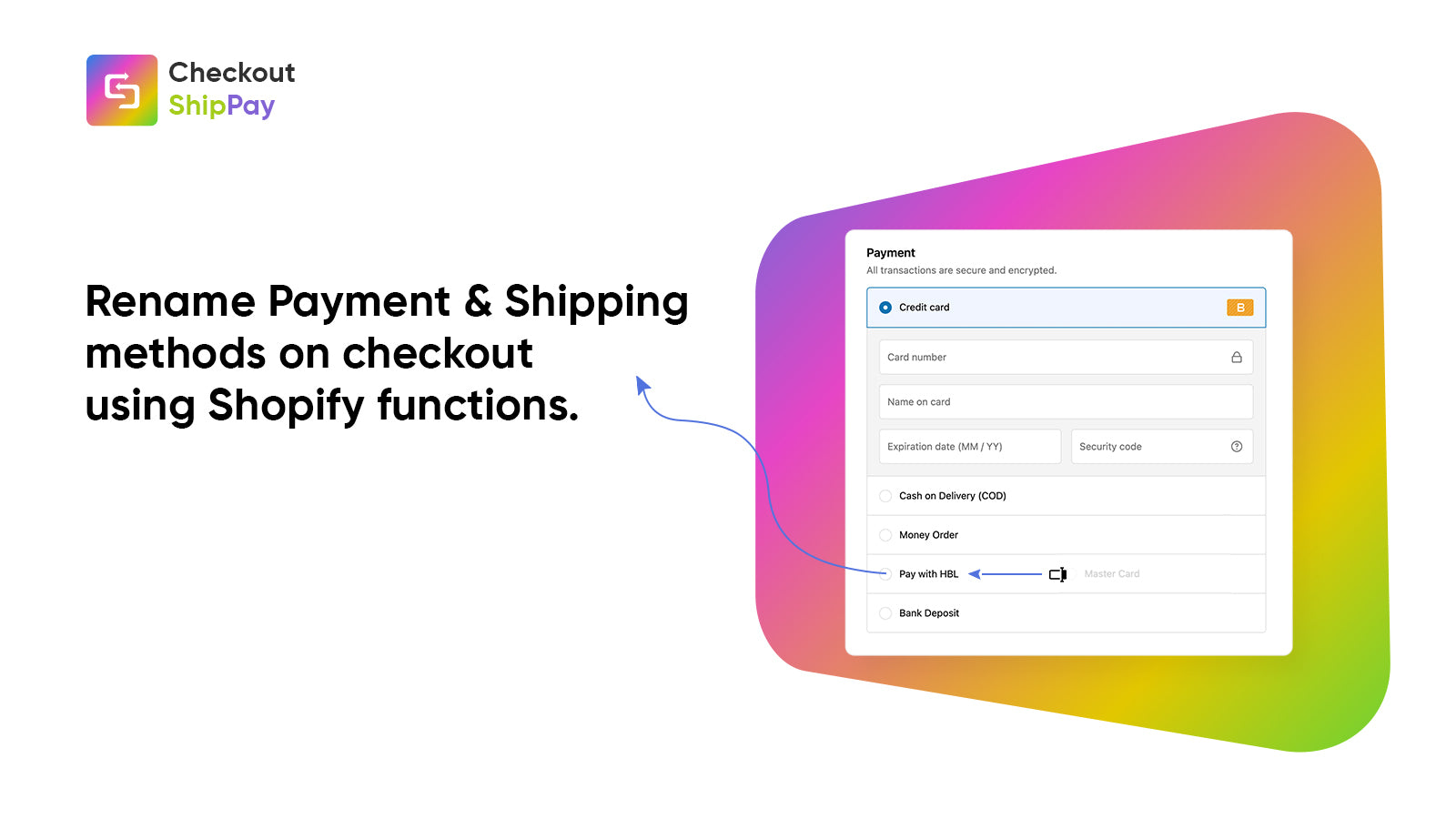 Easiest & Most Effective Checkout Customizations: Checkout ShipPay