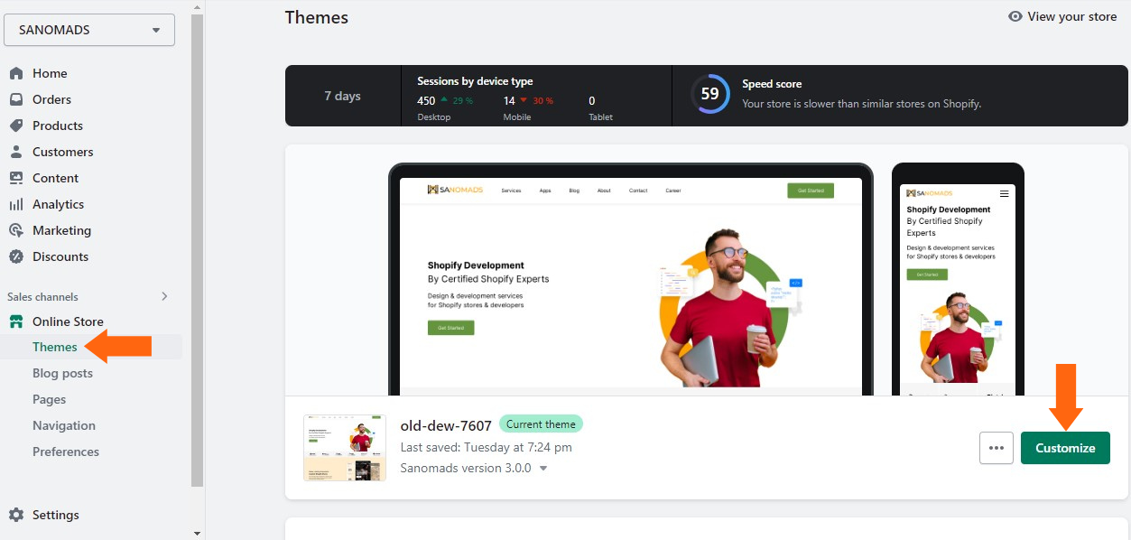 shopify theme customization