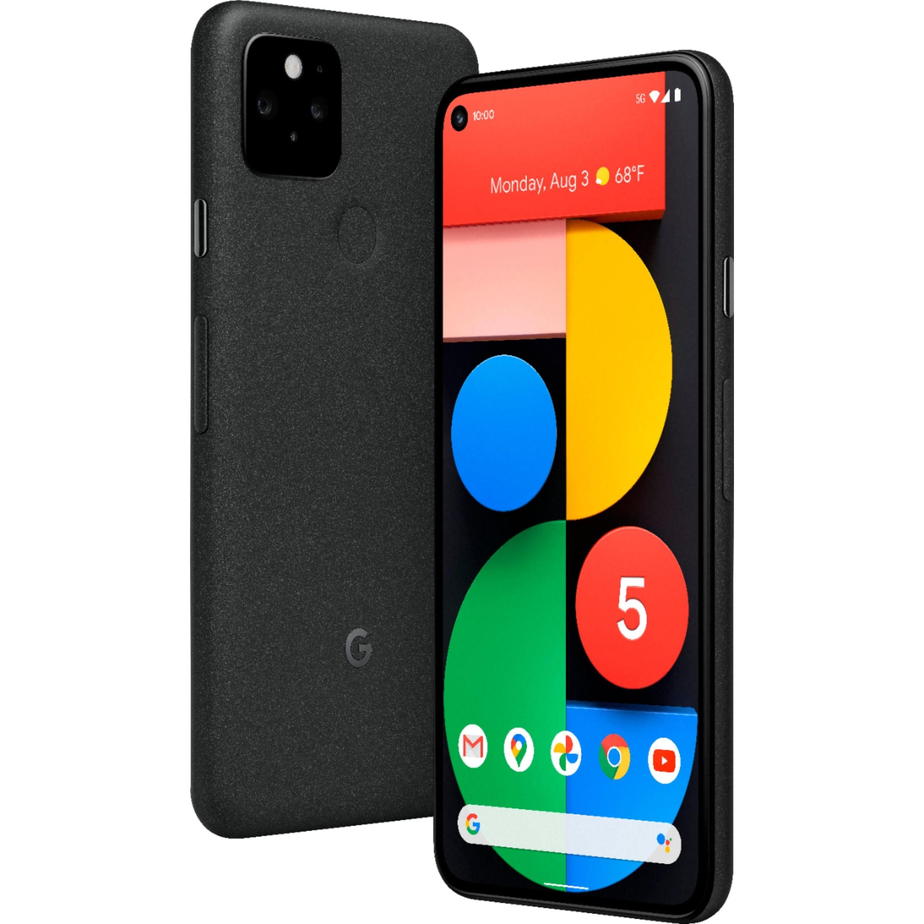 Google Pixel 5, Fully Unlocked | Black, 128 GB, 6.0 in Screen