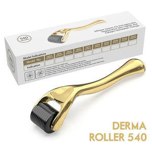 Derma Rollers Microneedle Roller for Hair Growth Beard 540 Microneedling Treatment 0.2mm/0.25/0.3mm Needle Dermaroller Skincare - LEAMAKEUP