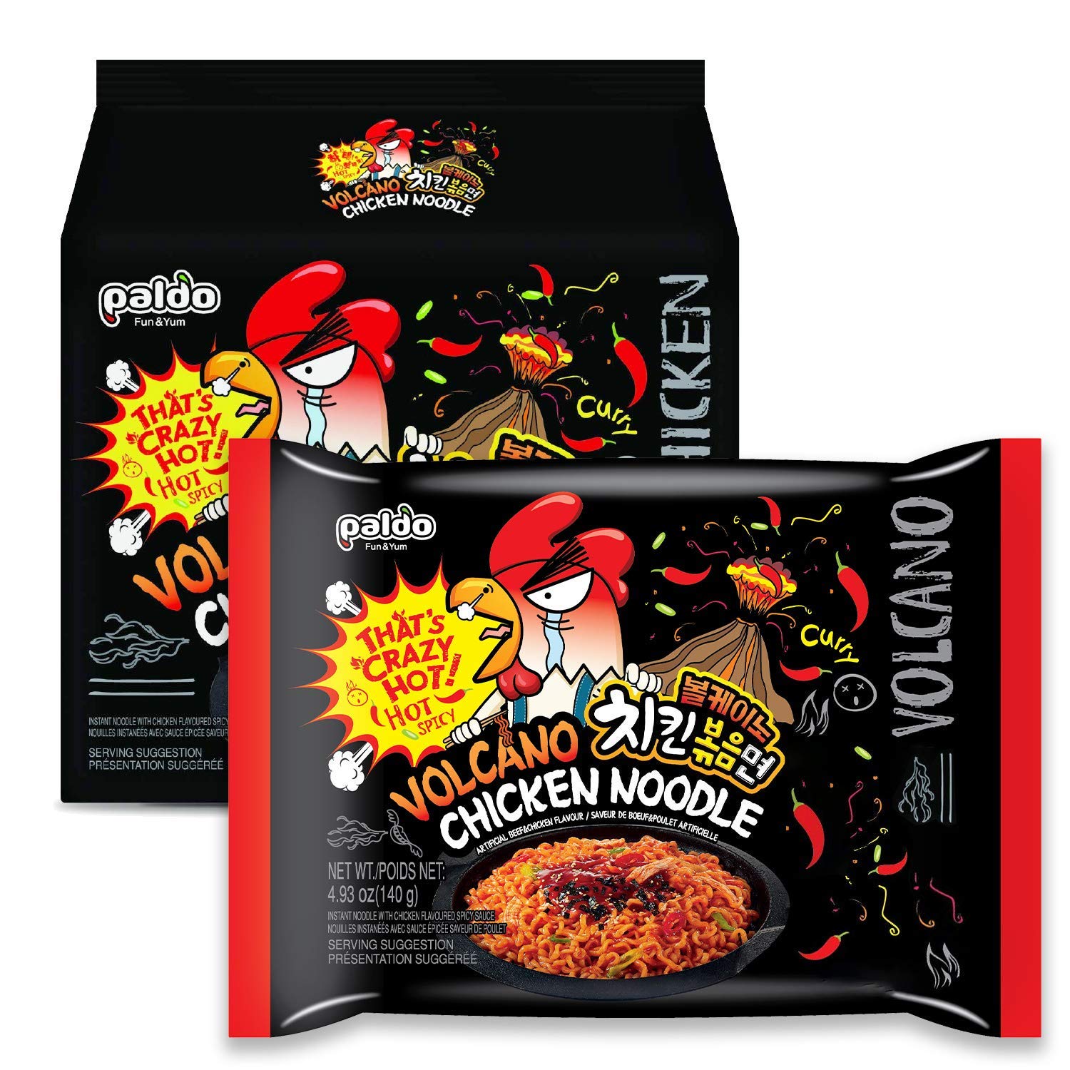 Paldo Ramen Volcano Chicken Noodle Instant Noodles - 4 Pk