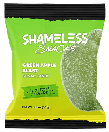 Shameless Snacks Green Apple Blast Gummy Candy - 1.8 oz