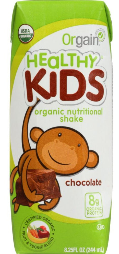 Orgain Healthy Kids Organic Nutritional Shake, Vanilla - 12 pack, 8.25 fl oz cartons