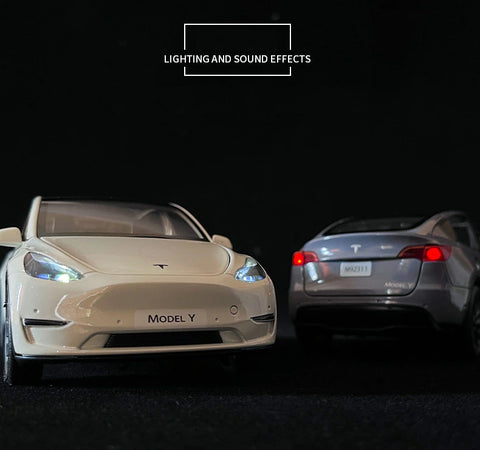 1:24 Tesla Model Y Diecast Car Scale Metal Vehicle Collectibles