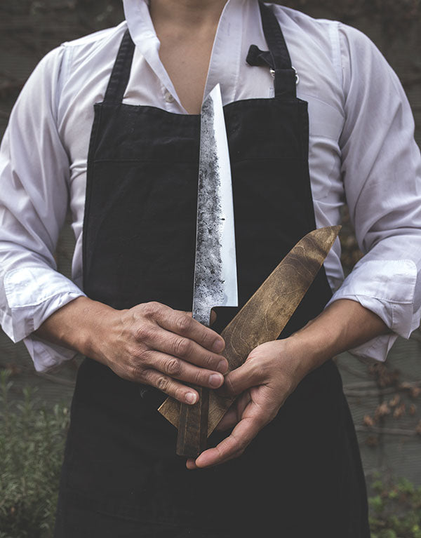 Chef Roberto Cortez with his Bryan Raquin Chef Knife