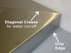 Chase cover diagonal creases