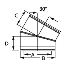 30 Degree Elbow DuraTech Measurement