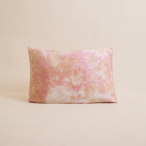 Amaranth - Pink Silk Lumbar Pillow Cover