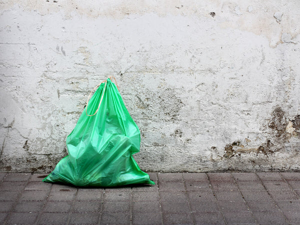 Green plastic bag