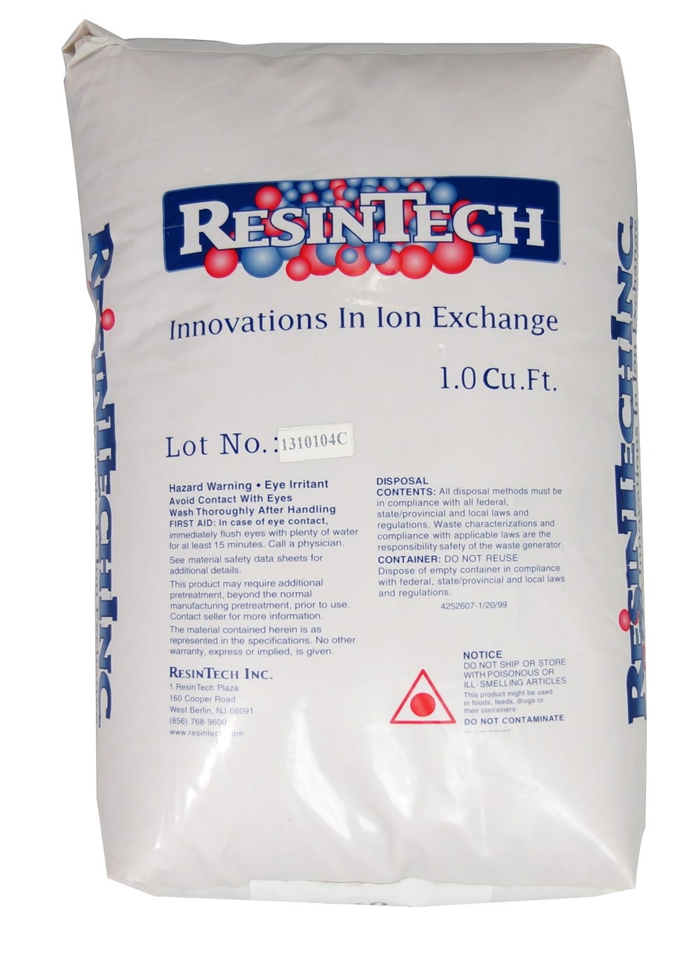 ResinTech MBD-10-SC Semiconductor Grade DI Resin