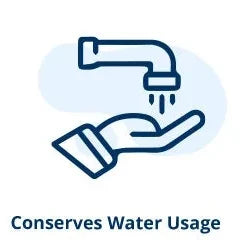 Conserves Water Usage