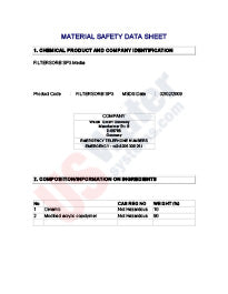 Filtersorb SP3 MSDS