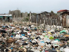 Poluted Water and Trash in Haiti