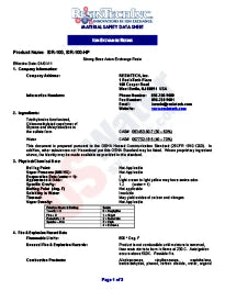 SIR-100-HP MSDS