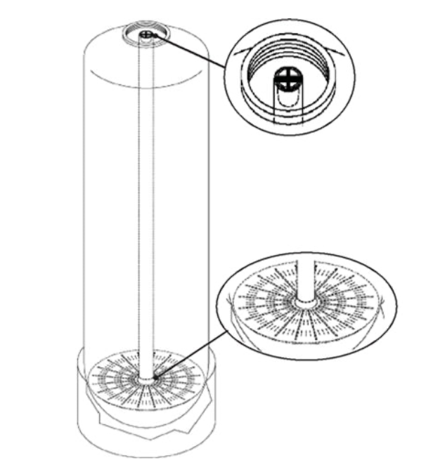 resin tank assembily for a water softener