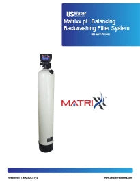 US Water Matrixx pH Balancing Filter Manual