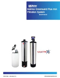 US Water Matrixx Greensand Filter Manual