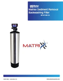 Matrixx Sediment Removal Backwashing Filter Manual