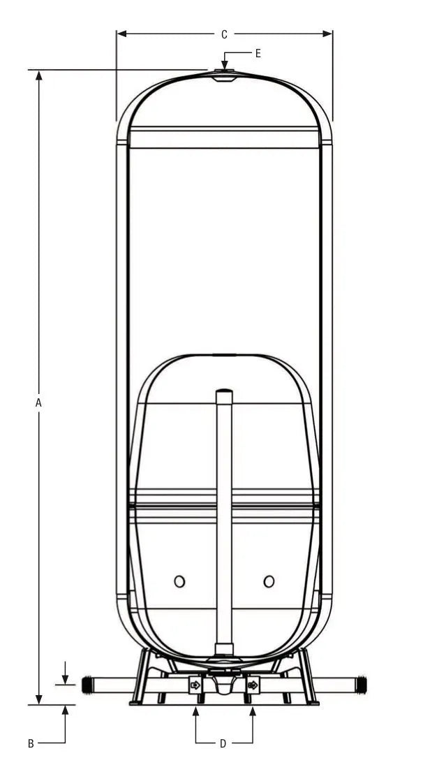 Diagram of Retention Tank, 40 Gallon