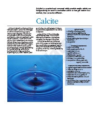 Calcite Spec Sheet