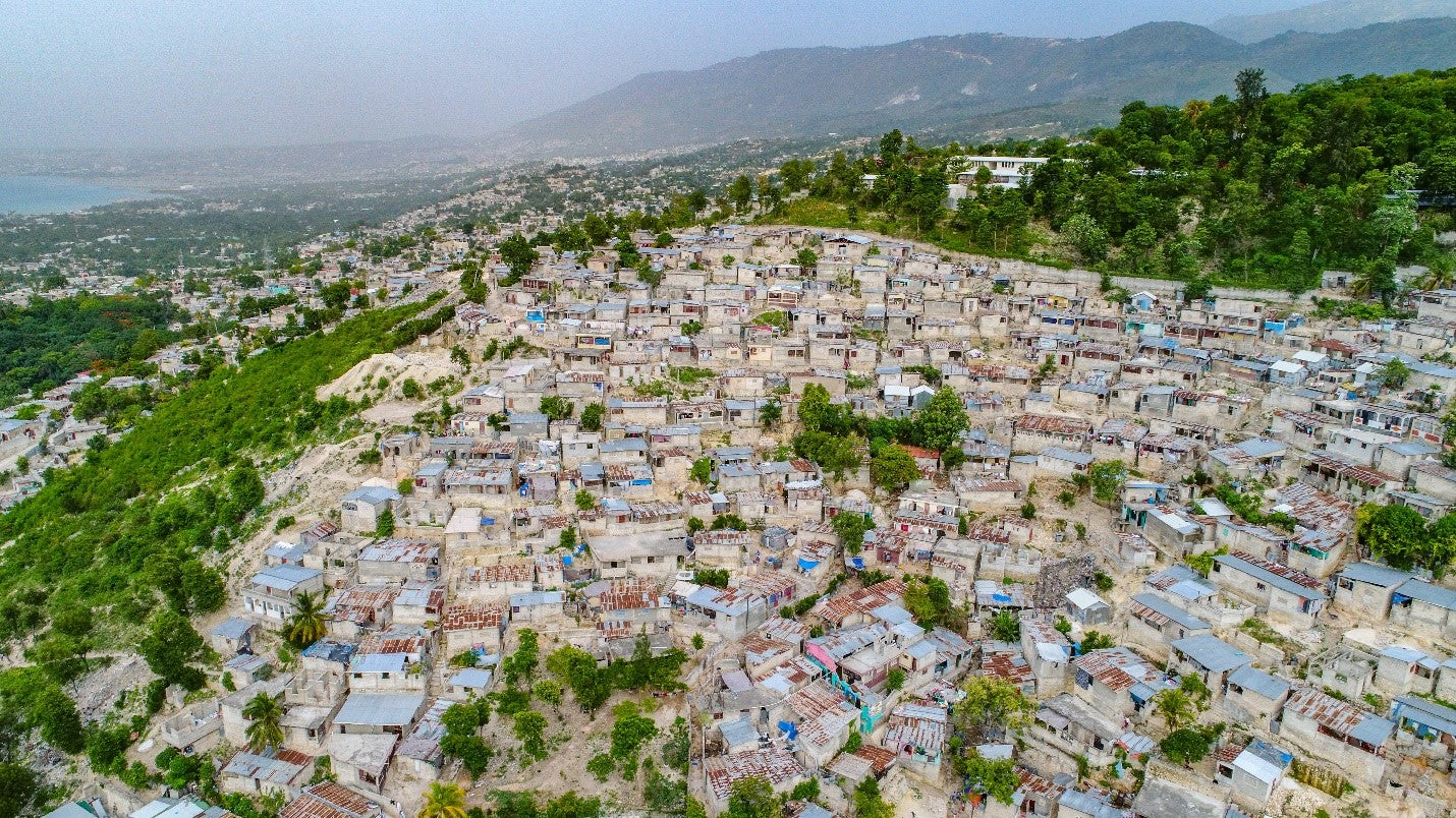 Aerial photo of densely populated Port-Au-Prince